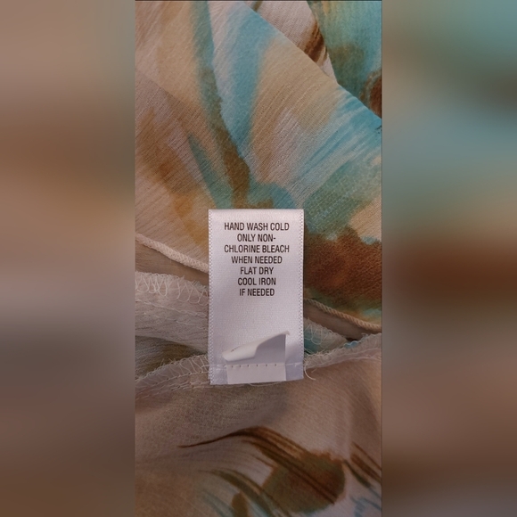 Apt 9 Women's Sheer Floral Crochet Boho Flowy Blouse Batwing Size 1X Muted Retro - Picture 6 of 7